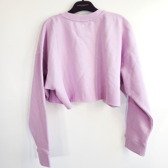 NWT WeWoreWhat Cropped Lilac Sweatshirt - Picture 7 of 10